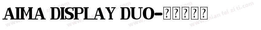 aima display duo字体转换